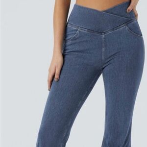 HALARA Women's Blue Flare Jeans